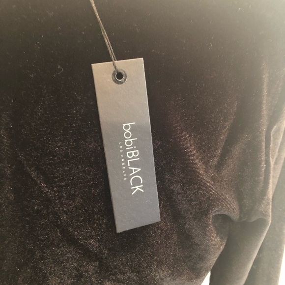 BOBI BLACK Long Sleeve Velvet Wrap Dress S… - Picture 7 of 7